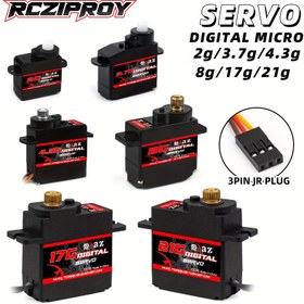 Resim RCXAZ Sıcak Rod Mikro Dijital Servo Motoru, 2g-21g, JR Fiş, RC Araba / Sabit Kanat Uçak / Robot için, Mini Güçlü, Pil Yok, Metal / Plastik, Tank / Uçak, Zemin Araç, Helikopter, RC, RC Zipro 