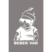 Resim TSC Arabada Bebek Var Araba Sticker Oto Sticker 18X12 cm 