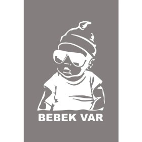 Resim TSC Arabada Bebek Var Araba Sticker Oto Sticker 18X12 cm 