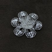 Resim Midyat Nurtaş Gümüş Papatya Tasarım Elişçiliği Telkari Gümüş Broş (Yaka Iğnesi) 
