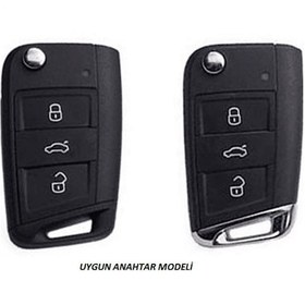 Resim Skoda Uyumlu Octavia Kodiaq Karoq Fabia Silikon Anahtar Beyaz Kılıf Seti 