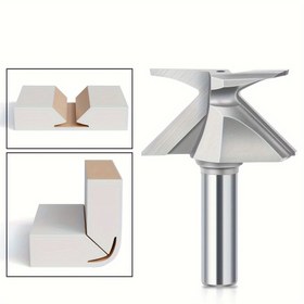 Resim JGZUI Entegre Yay Bükme Bıçak Şekillendirme Aracı - 1/4" Sap, R18/R30/R50 Yarıçap Router Uçları Ahşap İşleme Freze Kesici için, Dayanıklı Karbür/Tungsten Çelik, Montaj Gerektirmez 