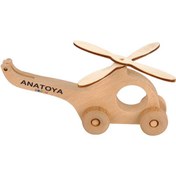 Resim Ahşap İki Boyutlu Oyuncak Helikopter - Anatoya 