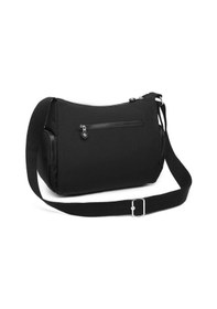 Resim Smart Bags 1115 Krınkle Kumaş Postacı Çantası (Siyah) Siyah 