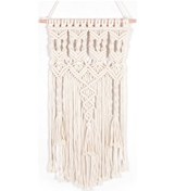 Resim Yunboo Nordik Tarz El Dokuma Bej Duvar Örtüsü - 35x75cm Pamuklu Dekoratif Duvar Aksesuarı Ev Ofis Dekoru 