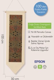 Resim William Morisse Duvar Halısı, Sanat Serisi Dekor, 100cm Kanvas Flama Askılı Duvar Örtüsü NO:684 - Renkli - 19 / 30 x 100 