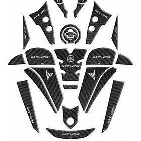 Resim SEVENKARDEŞLER Yamaha Mt25 2020 - 2023 Uyumlu Full Tank Pad Set 007 