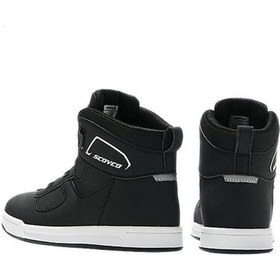 Resim Motosiklet Turing Bot Atop Bağcık Sistemi Mikrofiber Deri Şık Tasarım Çelik Koruma Motor Botu 