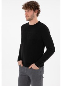 Resim U.S. Polo Assn. Erkek Slim Fit Bisiklet Yaka Siyah Kazak 50293089-VR046 