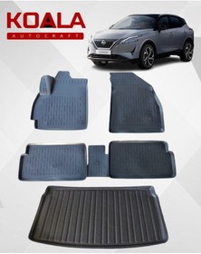 Resim Nıssan Qashqaı Benzinli 2022+.. Ile Uyumlu - Araca Özel Paspas Bagaj Havuzu Üst Kademe İçindir 