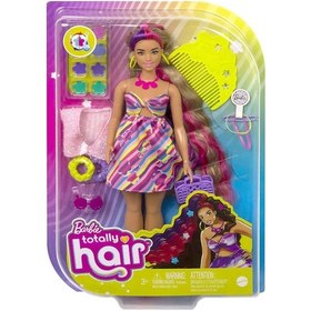 Resim Barbie Upuzun Muhteşem Saçlı Bebekler HCM87 HCM89 Esmer Çiçek 