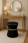 Resim Zem Fine Black-gold Puf 