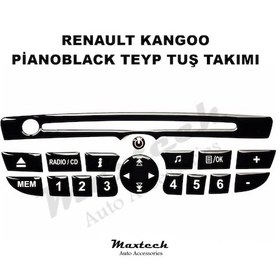 Resim Renault Kangoo Pianoblack Teyp Tuş Takımı 