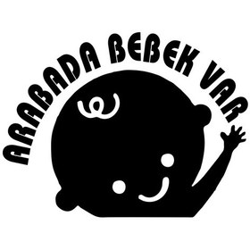 Resim Arabada Bebek Var 17 X 13 Siyah 