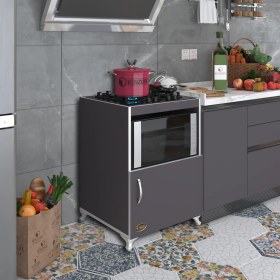 Resim Kenzlife ocak dolabı doğangün gri 85*60*56 hazır mutfak ankastre gömme ocak için arkalıksız 