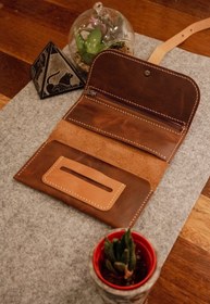 Resim Bolt Leather Tütün Kesesi Tütün Çantası %100 Gerçek Deri Tütün Çantası Taba 