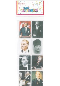 Resim Ticon Sticker Renkli Atatürk 4x2,8 Cm 