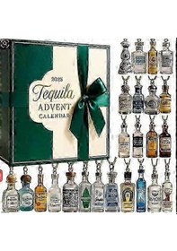 Resim 2025 Noel Advent Takvimleri Dekorasyon Akrilik Tam Stil Tekila Gizem Kutusu 