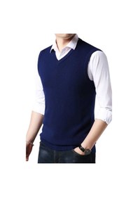 Resim Tezzgelsin 3'lü Erkek V Yaka Triko Tüylenmez Süveter Erkek Slim Fit Süveter Füme - Lacivert - Siyah 