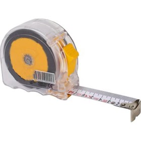 Resim Badem10 Şerit Metal Bükülebilir Metre 3 M x 16 mm Şeffaf Renk Düğmeli Ölçüm Ölçme Plastik Kasalı 