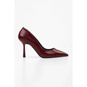 Resim Kadın Vague Bordo Cilt Stiletto 