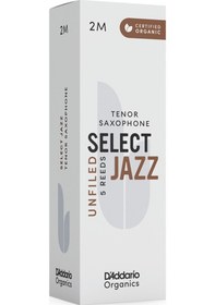 Resim D'addario Orrs05tsx2m Organic Select Jazz Unfiled Tenor Saksafon Kamışı No: 2 Medium Profesyonel/caz - 5'li Paket Kimyasalsız Doğal Üretim Ve Karakteristik Caz Tonu 