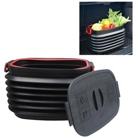 Resim Cbtx Kamp Ve Dış Mekan İçin Kapaklı 37l Araç Katlanabilir Plastik Organizatör Kutusu 