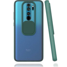 Resim Zore Xiaomi Redmi Note 8 Pro Kılıf Buzlu Kamera Lens Sürgülü Korumalı Renkli Silikon Kapak 