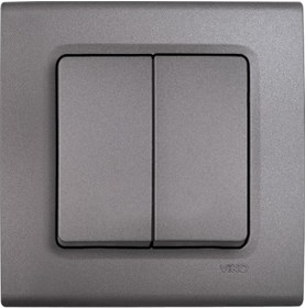 Resim Viko Linnera Life Granit Grisi Komütatör Çerçeveli - 90442002 