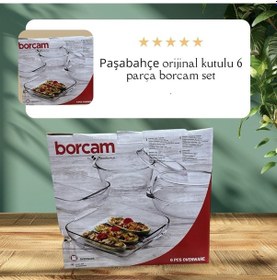 Resim Paşabahçe Borcam Tepsi Tencere Seti -6 Parça Borcam Çeyiz Seti Kutulu 