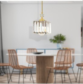 Resim Brandy Eskitme Tekli Kristalli Taşlı Modern Tasarım Kristal Salon Avize 