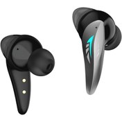 Resim Rampage Clutch T01 Siyah/Gümüş 4 Mikrofonlu ENC+ANC Oyuncu Bluetooth V5.3 TWS Gerçek Kablosuz Kulaklık 