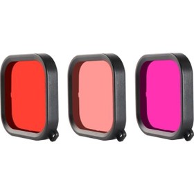 Resim Gopro Hero 8 Uyumlu Su Altı Dalış Filtresi Pembe 