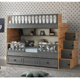 Resim Aras Tamamı Mdf Çelik Destekli Yavrulu Ranza - Kurulum Dahil Ac2 