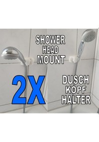 Resim Opencart 2x Duş Başlığı Montaj 2x Duş Başlığı Tutucu Sadece Plastik Aparattır 