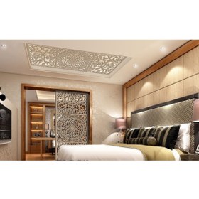 Resim Liar Dekor Liar Ahşap Seperatör (Paravan) - KSP-204 - (18 mm) - (69 cm x 139 cm) - (Ham) 