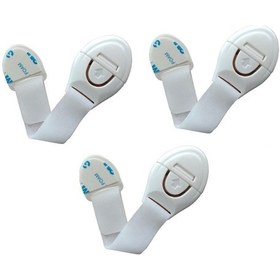 Resim Bebek Çocuk Güvenlik Dolap Çekmece Kilidi Güvenlik Seti-(Cırtlı Kilit Beyaz -3 Adet) Çok Renkli 