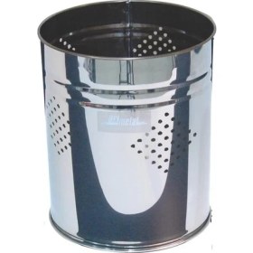 Resim Arı Metal 1401 Ofis Tipi Çöp Kovası Paslanmaz Delikli 