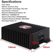 Resim Diğer Kanallı Araba Dsp Amplifikatörü 80wx4 Ses Modifikasyonu Güç Amplifikatörü Dijital Ses İşlemcisi Sınıf A/b Android Araba Oynatıcısı İçin Siyah 