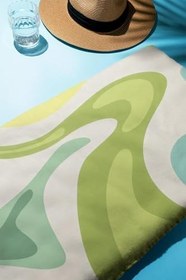 Resim Dijital Baskı Plaj Deniz Havlusu Soyut Desenli Peştamal HVL0193 