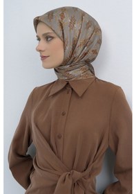 Resim Armine Saf İpek Sura Eşarp-2026 İlkbahar-yaz- 952200d Kahve-kiremit 