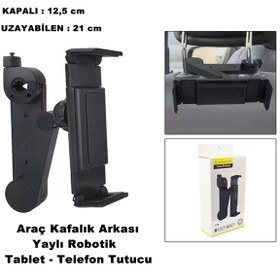 Resim Tablet Ve Telefon Tutucu Araç Içi Arka Koltuk Kafalık Model 