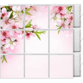 Resim Gök Panel 60 x 60 LED Panel Aydınlatma Desenli 3x3 9'lu Grup 46510654SA 