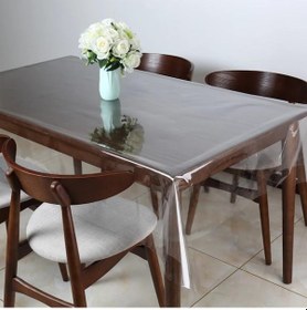Resim İnce Şeffaf Pvc Masa Örtüsü 0.15 MM Kalınlık 