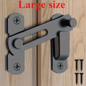 Resim 1 adet Paslanmaz Çelik Ahır Kapısı Kilidi - 180° Flip Kaydırılabilir Kilit, Garaj, Banyo ve Dış Mekan Kullanımı için, 2 Anahtarlı Hırsızlık Önleme Sistemi, Dayanıklı ve Kolay Kurulum 
