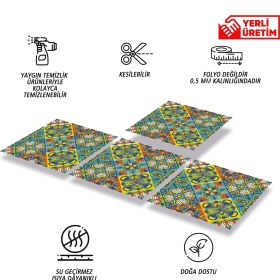 Resim Tink Kendinden Yapışkanlı Talavera Desenli Pvc Karo 30X30 cm (4 Adet) 0,36 M2 