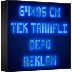 Resim Depo Tabela Reklam Mavi Kayan Yazı LED Tabela 64 x 96 cm Tek Taraflı Depo Reklam Tabela 