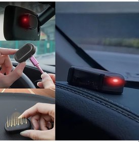 Resim Oldfriend Solar Enerjili Led Araç Işığı Blue Light Usb Şarjlı İç Ve Dış Mekan Dekor 