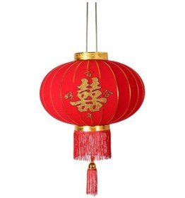 Resim Çin Feneri Festival Parti Dekorasyon Düğün Feneri Kırmızı Kadife Kırmızı 