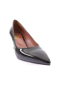 Resim Dgn 320 Sivri Burun Parmak Dekolteli Uzun Topuklu Ayakkabi 320-1918-R1645 Siyah 